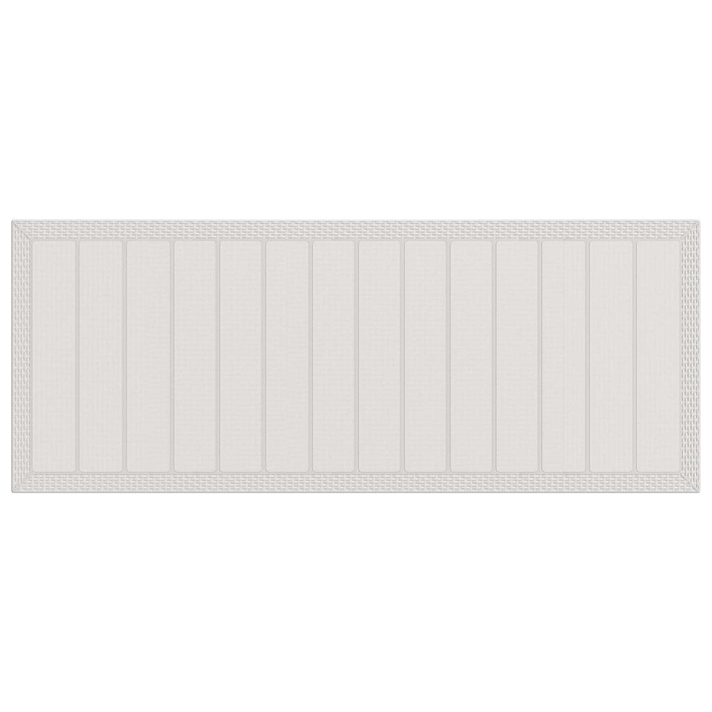 Garden Dining Set 9 pcs White and Light Grey PP