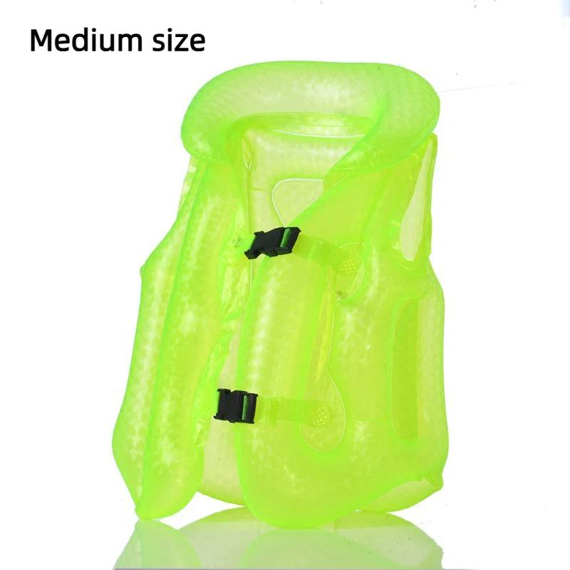 1Pcs Baby Swimming Equipment Children'S Fluorescent Inflatable Vest Life Jacket Thickened Swimming Clothes