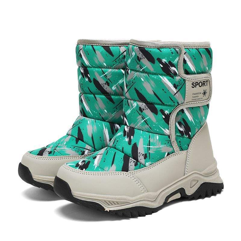 Autumn and winter velvet children's winter boots cold cotton boots women's shoes snow boots thickened boys boots cotton shoes warm snow shoes