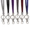 1pc Badges Rhinestone Card Holder Retractable Hanging Rope Lanyard Neck Strap Necklace