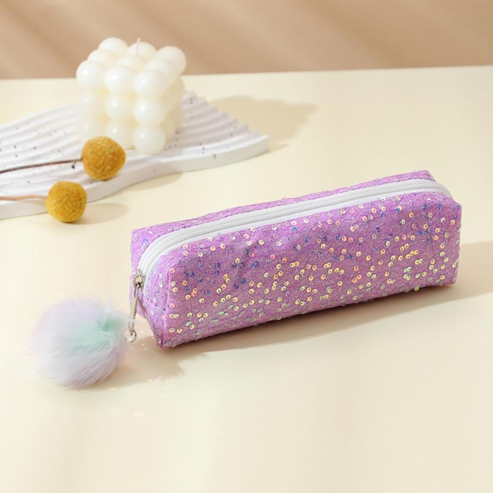 Multi-function Sparkle Pen Bag Glitter Cosmetic Organizer Kawaii Pencil Storage Case  Universal