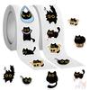 500Pcs/Roll Q Funny Black Cats Kids Rewards Stickers - DIY Scrapbooks Album Decor Sealing Label Decals