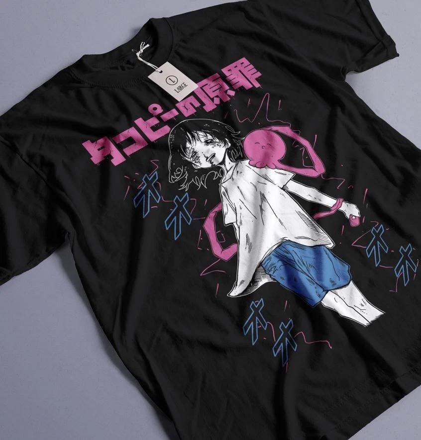 Аниме Takopi s Original Sin Черная футболка Размеры S - 5XL Унисекс футболка XXXL