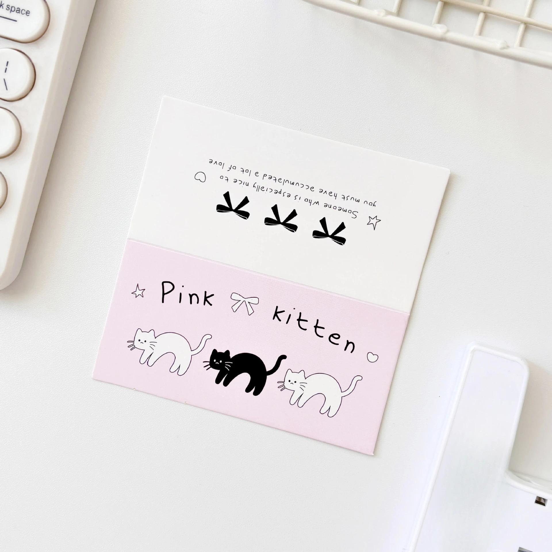 

10 шт. корейских Ins милых кошек, ягненка, собак, головы, карт, задняя часть карты Kpop, 3-дюймовая упаковка для фотокарточек, декоративный материал, упаковка для карт, картон