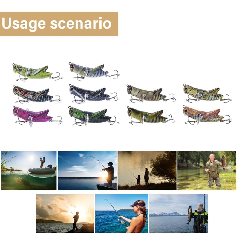 Professional 3D Eye Fishing Lures With Realistic Swimming Action Sea Fishing Tackles Artificial Crickets BaitS