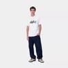 Carhartt WIP FW24 S/S Brush WIP T-Shirt Loose Fit Letter Print Crew Neck Short Sleeve T-Shirt Men T-Shirts I033952-02-XX