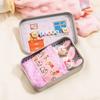 Little Pocket Bunny in Box Mini Plush Mom And Baby Bunny Living in A Tin Box Easter Basket Stuffer Gifts for Kids