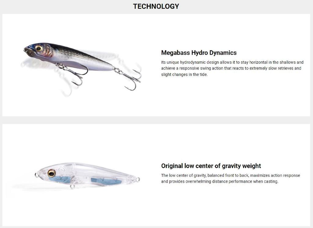 Megabass Homura 86 Sinking Lure Black & Signal (5988)