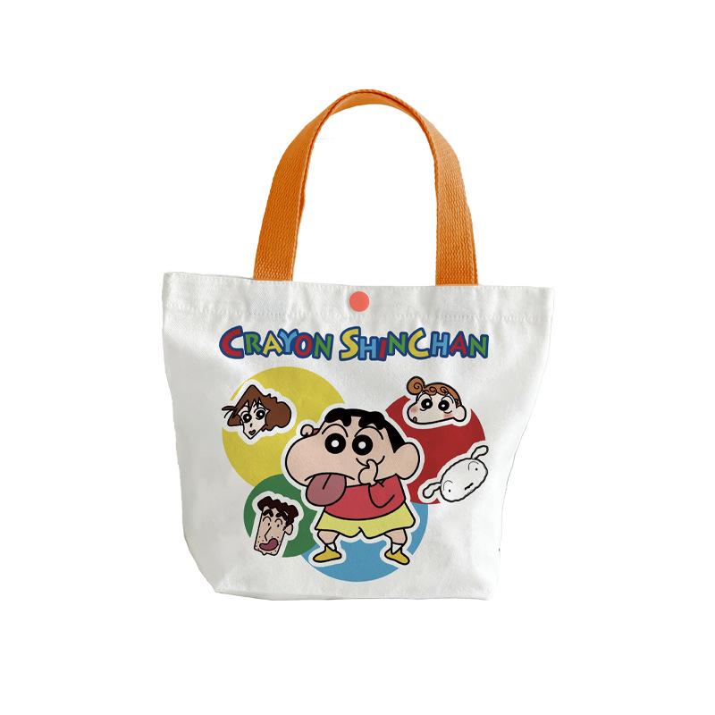 Cartoon Crayon Shin-chan Canvas Tote Bag for Kids & Women