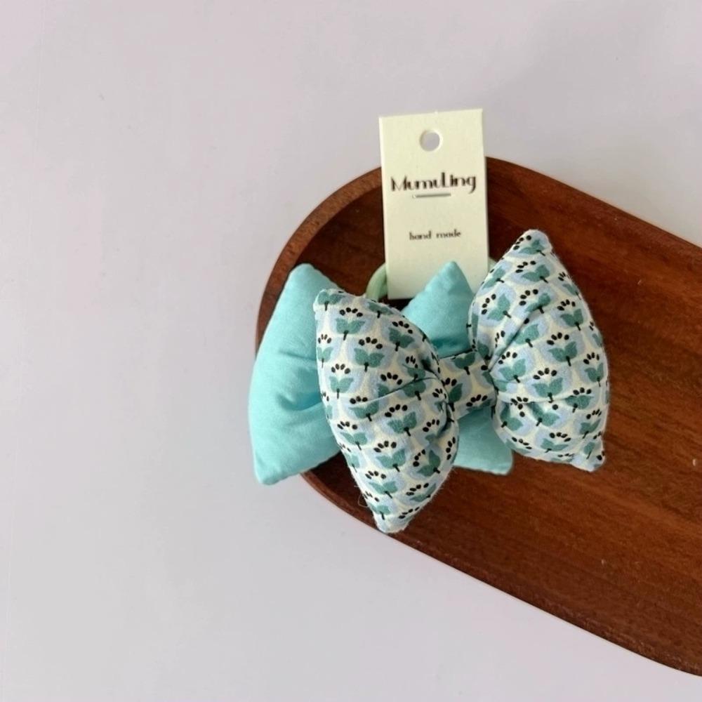 

Floral Printed Ponytail Holder Elastic Band Rubber Bands New Hair Bands Children синій