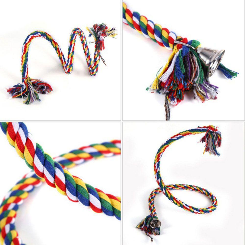 Braided Parrot Bird Training Accessories Perch Climbing Rope Chew Rope Bird Toy Cockatiel Cage Toy