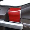Interior Door Handle Panel Trim Cover For Ford F150 2Door 2015+ Red Carbon Fiber
