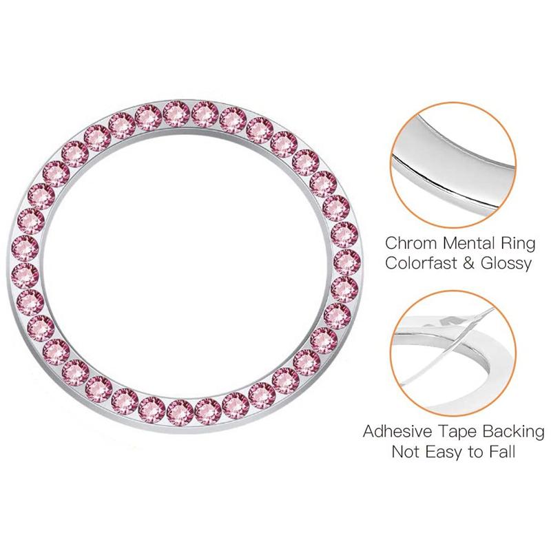 Crystal Car Engine Ignition Onekey Start Stop Push Button Switch Protective Cover Bling Girl Car Interior Decor Auto Accessories