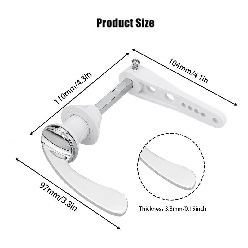 Flush Handle For Toilet Tank Flush Lever Accessory Kit Toilet Handle Lever Replacement With Chains For Repair Accessory For Home