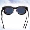 New Large Frame Fashion Fit Over Polarized Sunglasses Oversize Wear To Cover Over Glasses Suitable for Myopia