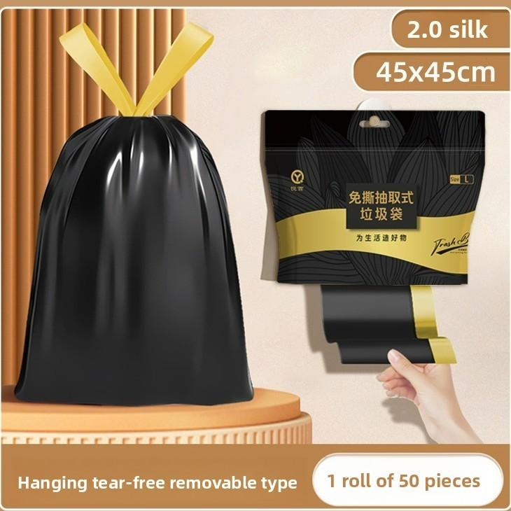 Heavy Duty Drawstring Garbage Bags For Kitchen And Bathroom Use With Durable Pe Material