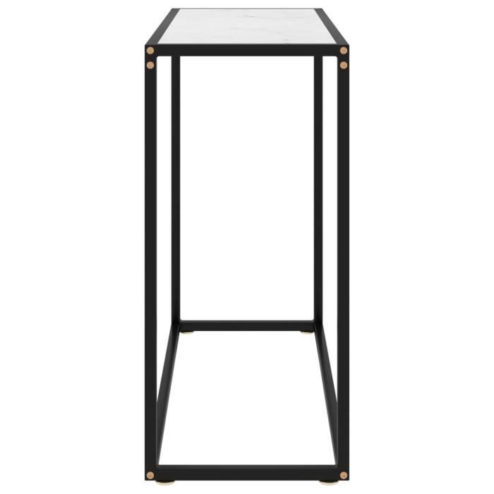 VidaXL Table console Blanc 80x35x75 cm Verre trempé
