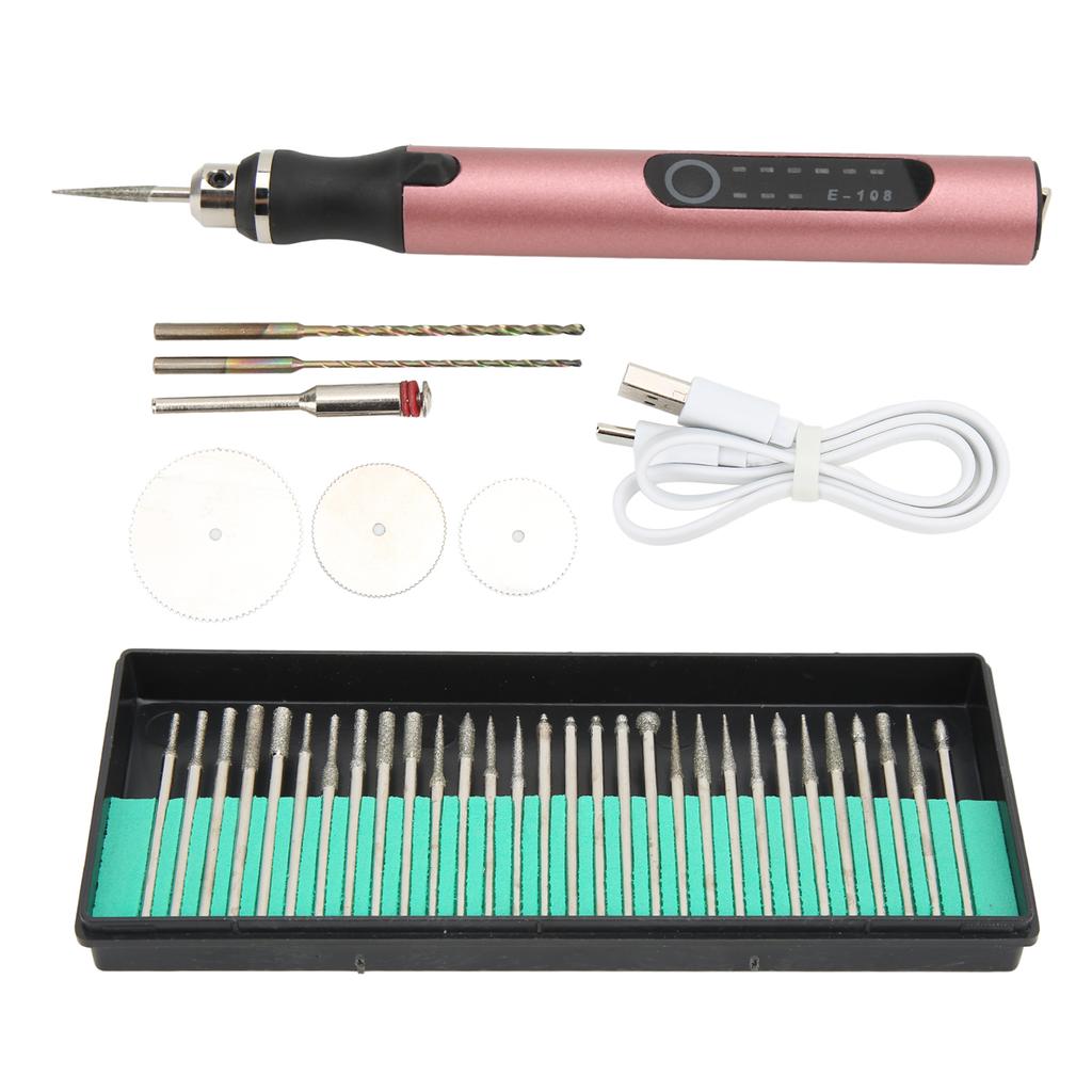 Gravierstift Tragbar Kabelloses Laden 3 Geschwindigkeiten Bohren Schneiden Schleifen Beschriftung Metall Ätzstift Werkzeug