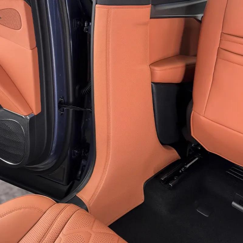 For BYD Sealion 7 Sea Lion 07 EV 2024 2025 Car Interior B-Pillar Anti-Collision Scratch Resistant Leather Protective Accessories