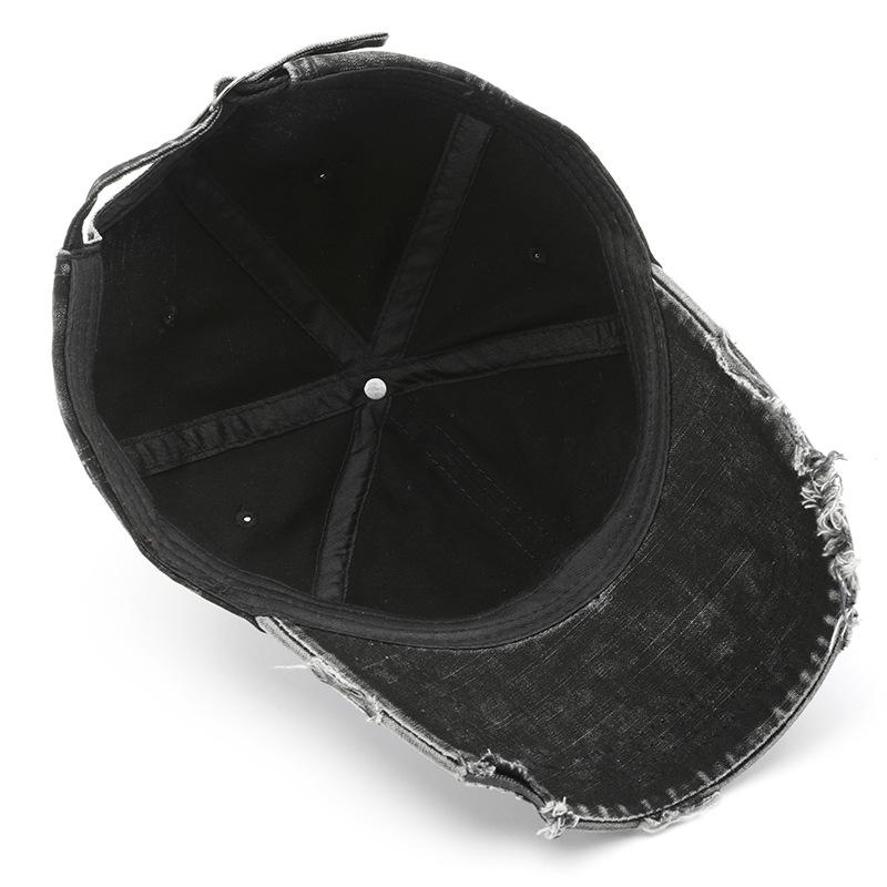 Japanese retro spring and autumn washed hole baseball cap outdoor women's sports leisure sunscreen peaked hat