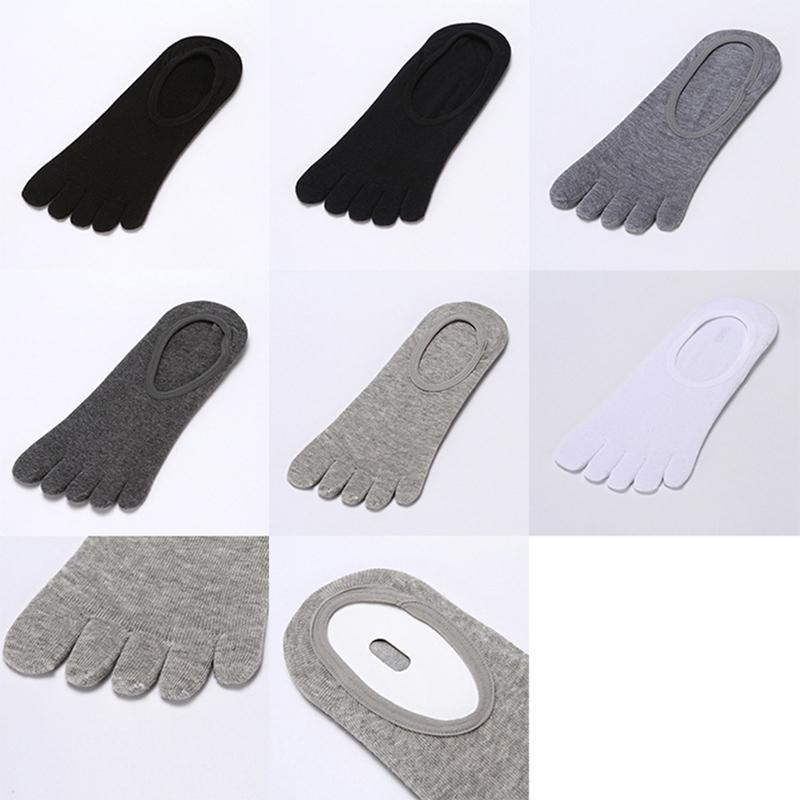 Neue Sommer Männer Fünf Finger Socken Baumwolle Mode Kappe Unsichtbare Rutschfeste Knöchel Atmungsaktive Anti-skid 5 Paar