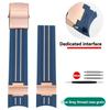 22mm Gebogen Einde Siliconen Rubberen Band Voor Ulysse Nardin 1505 1502 1505 263 DIVER Waterdichte Horlogeband accessoires Met metaal