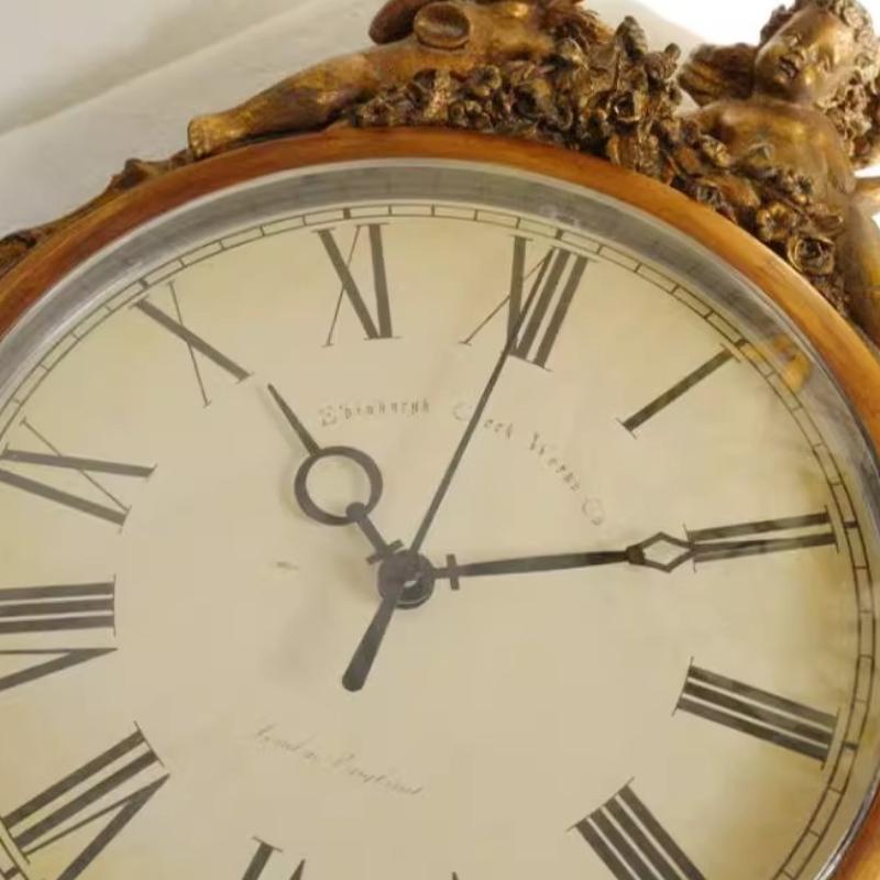 Harz Wanduhr Retro Tischuhren Wohnzimmer Luxus Dekoration Quarzuhren Schlafzimmer Kreative Mechanische Uhren Zubehör
