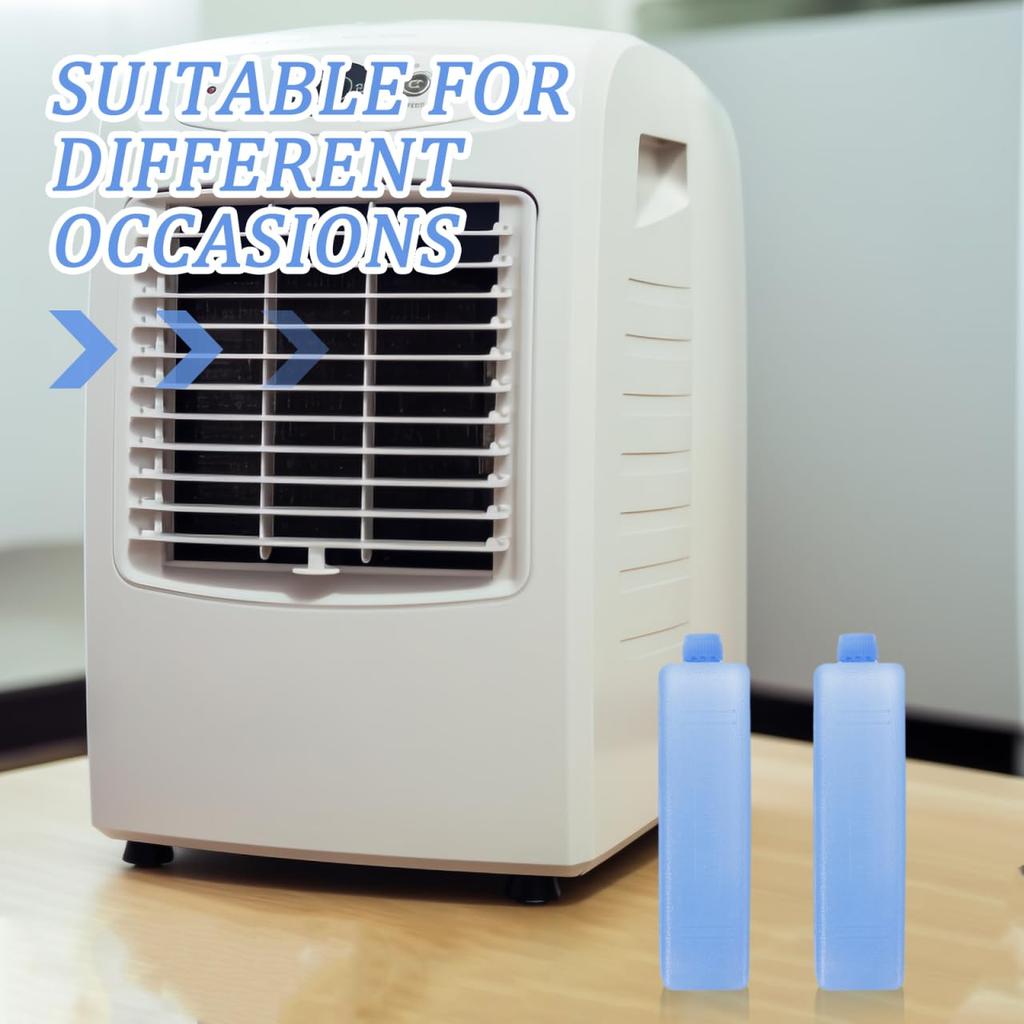 HANABASS Cold Freezer Ice Reusable Ice Quick for Lunch and Set of 6 Long-Lasting Packs, Hard, Stick-Shaped Packs, Freezing, Boxes, Coolers, Picnics,