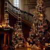 Climbing Ladder Santa Claus LED Lights 8 Modes Lighting Santa Plush Doll Christmas Tree Ornaments