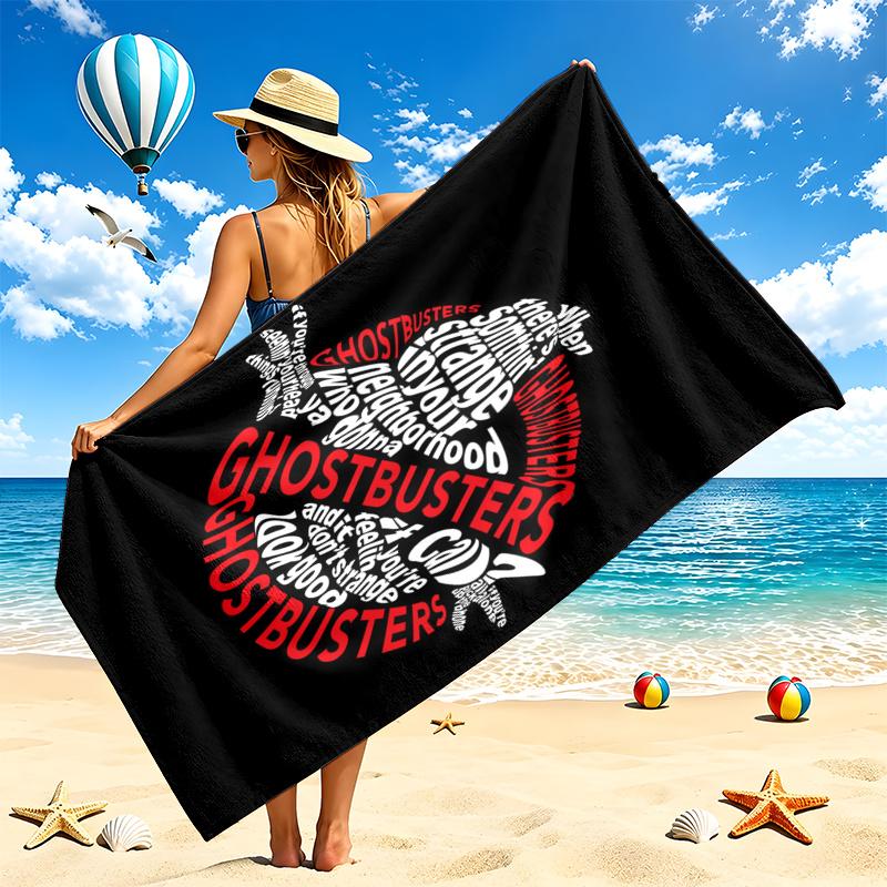 Ghostbusters Beach Towel Quick Dry Soft MicrofiberSand Resistant Oversized Cabana Bath Sheet for Swimming Pool Travel Gift