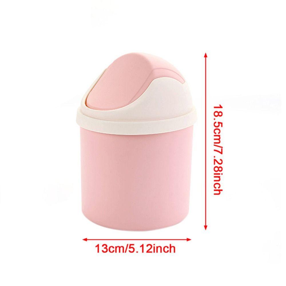 with Shake Cove Mini Trash Can Saves Space Storage Bucket Fashion Sundries Barrel  for Home Office