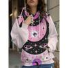 Autumn and Winter Ladies 3D Leaf Flower Print Hooded Comfortable Fashion Breathable Trend  Hoodies & Sweatshirts (women’s)