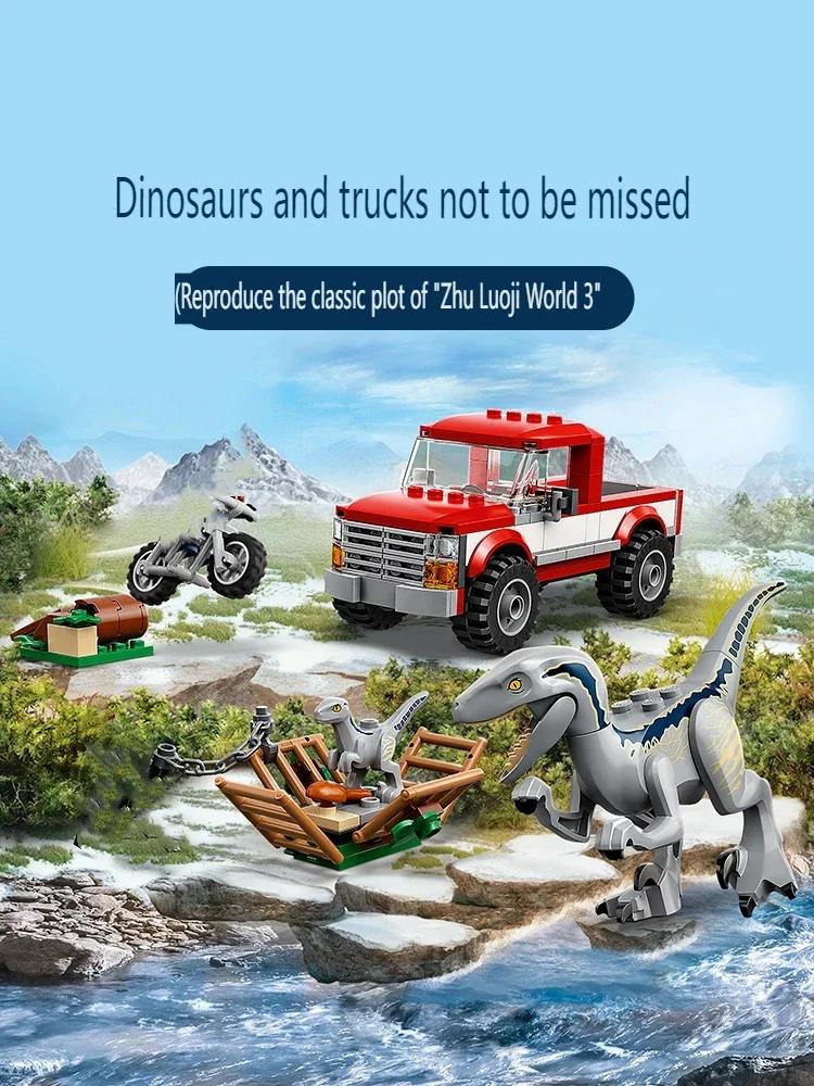 Dinozaury z Jurajskiego Parku Południowy Smok Behemot i Smok Sierpowaty Atak 76949 T-Rex Klocki Zabawki dla Dzieci Prezent