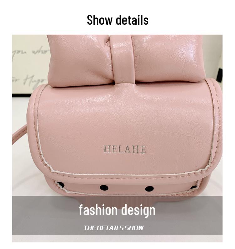 Set de Bolso Bandolera con Lazo de Lunares para Niñas y Monedero