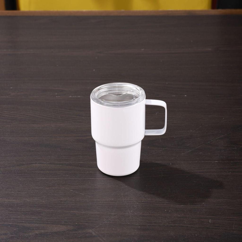 3oz Mini 304 Stainless Steel Insulated Car Cup with Straw - Trapezoidal Design, Portable Ice Buster