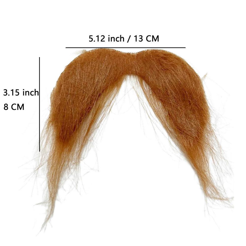 Yellow Brown Moustache & Beard Costume Props for Festivals and Masquerades