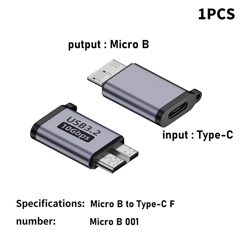 

Адаптер USB A/C - Micro B 3.0, 10 Гбит/с, сверхскоростной преобразователь синхронизации данных для Macbook Pro, адаптер Samsung Type C - Micro B