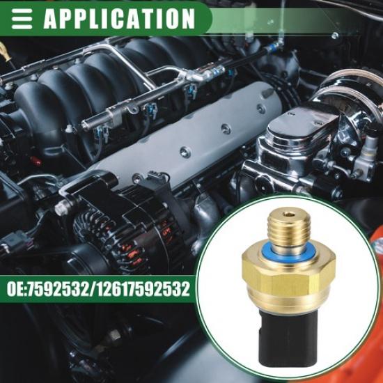 Car Fuel Oil Pressure Sensor For BMW Metal No.7592532/12617592532 Gold Tone