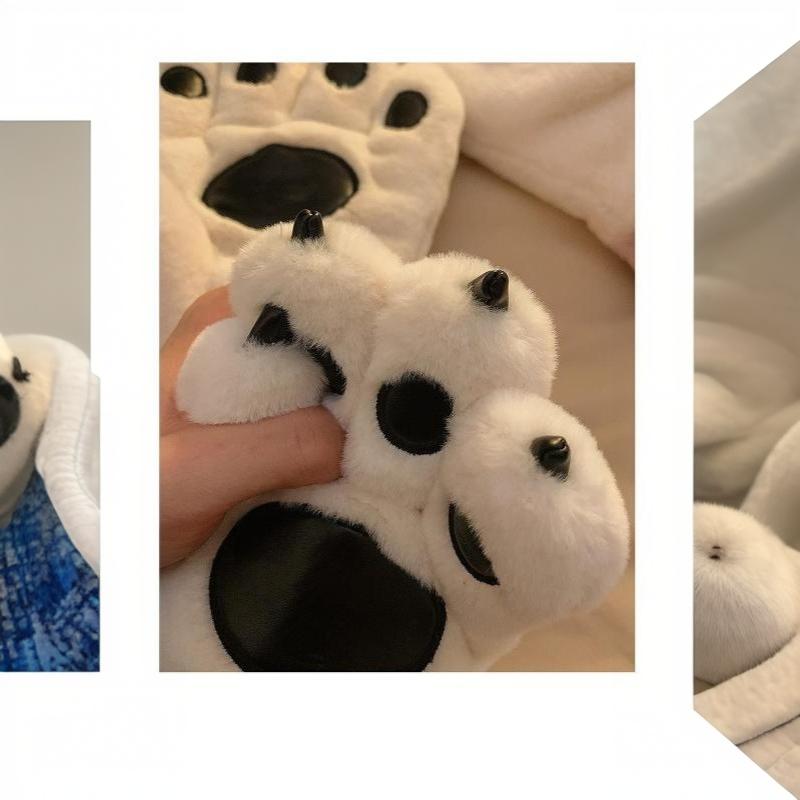 Cute Plush Thick Bear Paw Warm Gloves Claw Paw Plush Mittens Women Jk Gloves Winter Outdoor Cosplay Gloves Couple Accessories