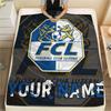 Custom Name FC Luzern Flannel Blanket, High Quality Comfortable for All Seasons, Home Decor, Warmth and Comfort