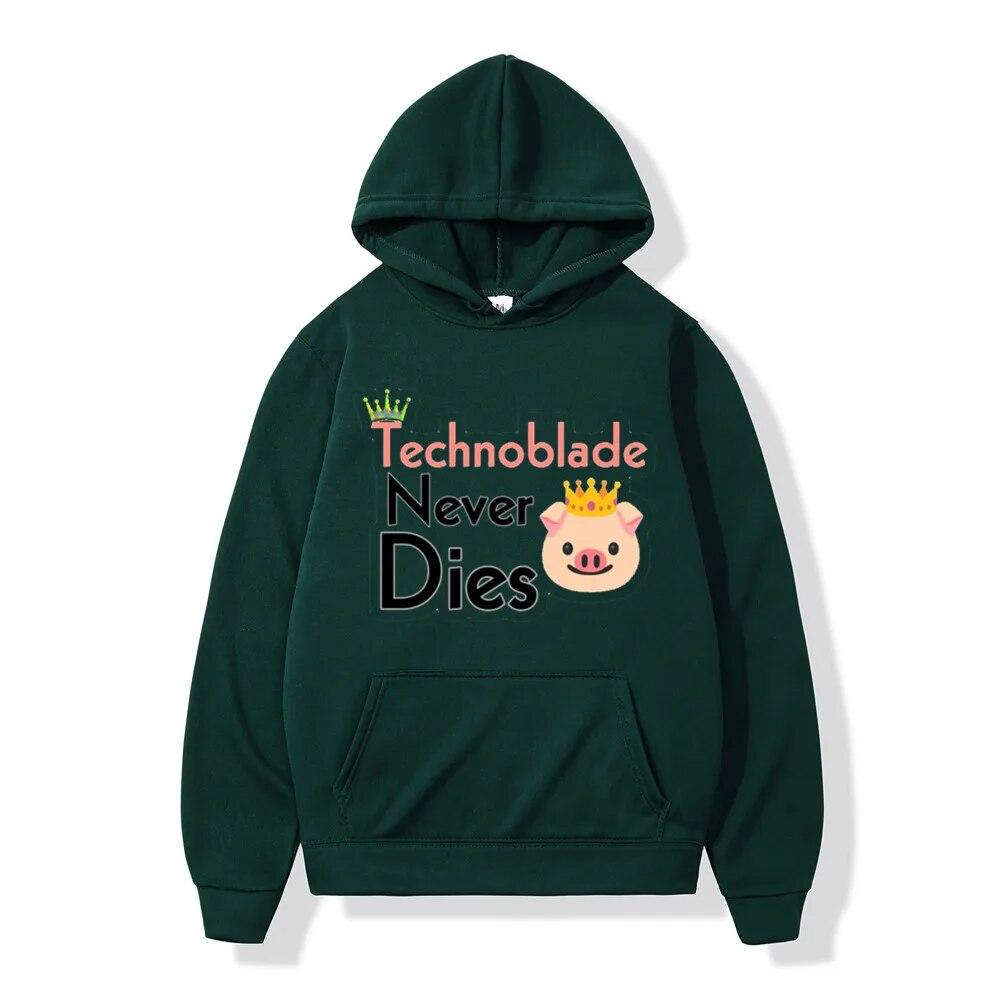 Streetwear Technoblade Miss You Unisex של קפוצ'ונים סווטשירט צמר חורף נשים קז'ואל היפ הופ סוודר Harajuku Hoody בגדי גברים