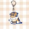 Acrylic Sigh Cat Pendant Kitty Panda Keyring Brown Bear Sighing Animal Keychain  Unisex