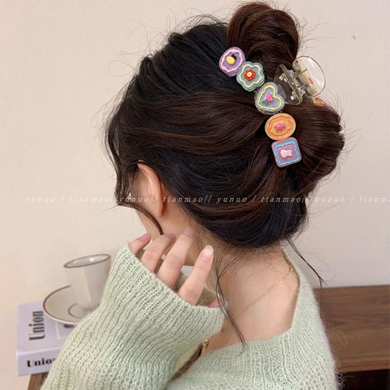 Pince à cheveux en forme de grand cœur, élégante, douce, requin, épingle à cheveux, accessoires pour cheveux féminins, ornement de couvre-chef pour femme, 2023