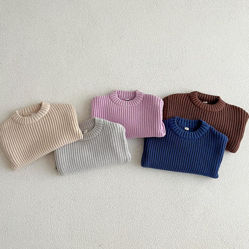 Suéter de Punto para Bebé Niño Niña Ropa Otoño Niño Pequeño Infantil Tejido de Punto Algodón Suave Invierno Manga Larga Tops Jersey para Bebé
