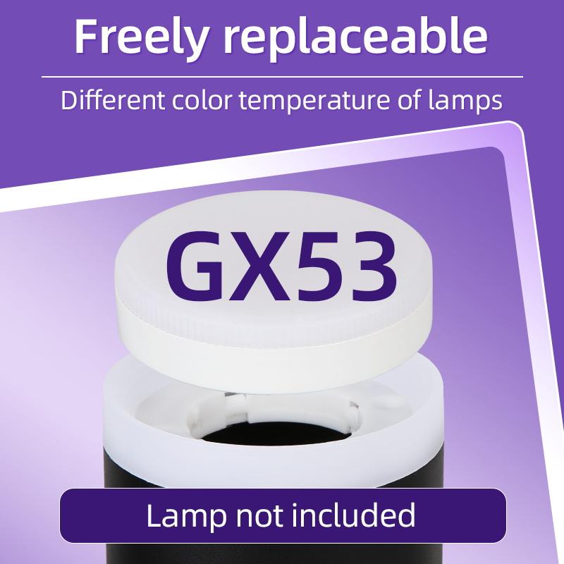 GX53 Led Ceiling Lamp 220V 3 Color Spot Lamps DownLight Replaceable Bulb Ceiling Spotlight for Living Room Kitchen Corridor