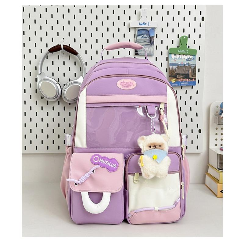 New high-value college style fresh and sweet backpack junior high school students lightweight large-capacity backpack