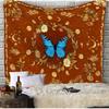 Purple Butterfly Moon Phases Tapestry Wall Hanging Floral Mushroom Witchy Celestial Aesthetic Wall Art Bedroom Dorm Decor