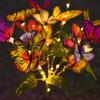 Solar Butterfly Flower Ground Lamp , Outdoor Solar Garden Lamp, Plastic Material, Great for Garden, Yard and Lawn Decoration