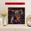 Messi Customize Your Name Diamond Painting Round Diamond Diy Frameless Holiday Artwork Suitable For Home Office Wall Decoration