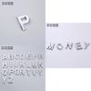 Door Number Plate 5cm Electroplated Abs Resin Silver Gold Bronze Black